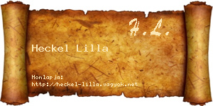 Heckel Lilla névjegykártya